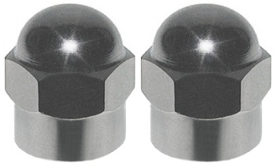 Nickel Plated Round Top Valve Stem Cap Set 