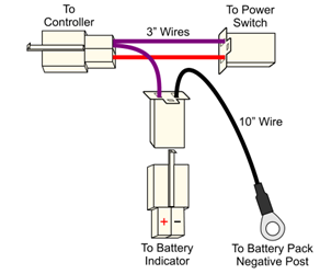 Power Switch Connector to Battery Indicator Adapter 