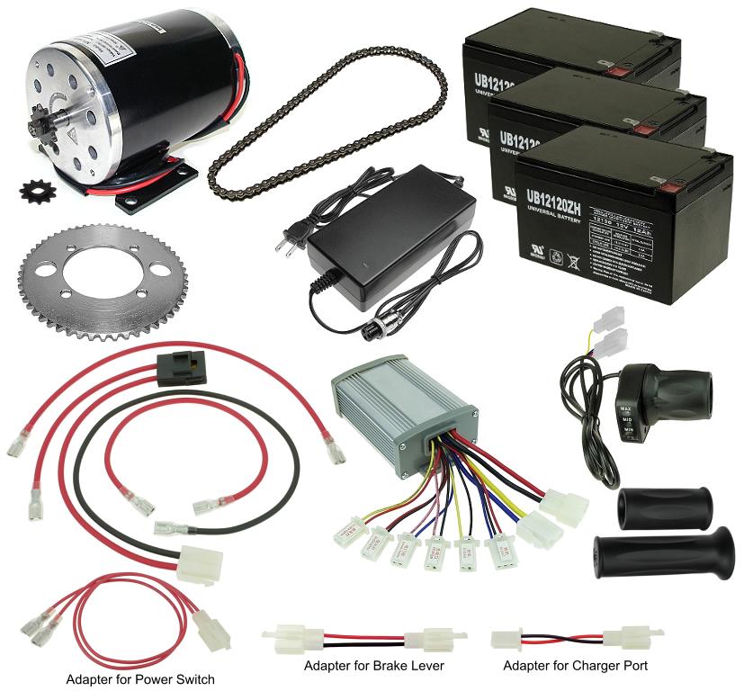 Razor MX350 and MX400 36 Volt 1000 Watt Modification Kit with 12Ah Battery Pack