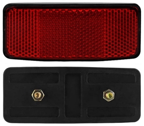 Rear Red Bracket Mount Wide Safety Reflector with Two Studs 