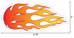 Red and Yellow Fireball Flame Graphics Sticker - GFX-424