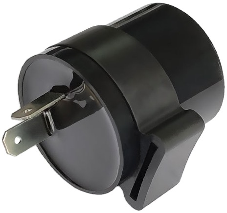 Round 12 Volt 2-Wire Incandescent and LED Turn Signal Flasher Relay RLY-506 