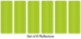 Set of 6 Green Peel and Stick Safety Reflector Stickers - REF-503