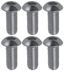 Set of Six 5mm Nickel-Plated 10.9 Grade Disc Brake Rotor Mounting Bolts 