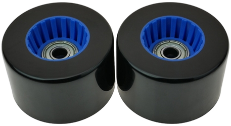 Set of Two Wheels for Four-Wheel Kick Scooters 64X40 80A Blue 