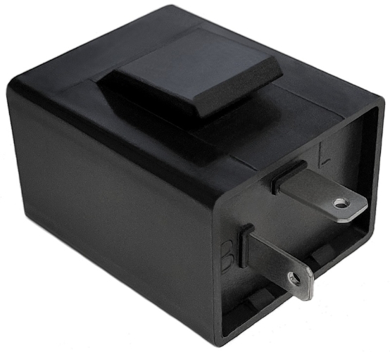 Square 12 Volt 2-Wire Incandescent and LED Turn Signal Flasher Relay RLY-514 
