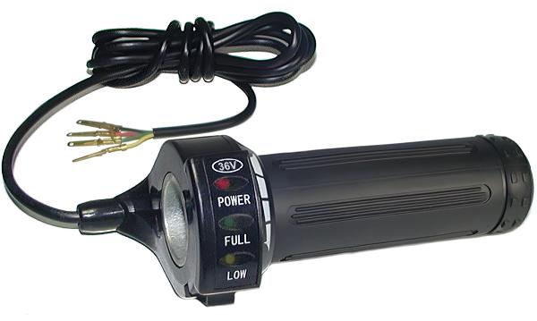 Standard Full Length Twist Throttle with 36V LED Meter 