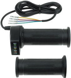 Standard Twist Throttle with 24V LED Meter and Left Hand Grip 