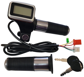 Throttle with 60 Volt Battery and Speed Display and Key Switch 