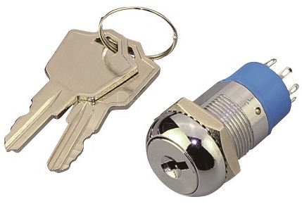 eGO 2 Chrome Key Switch with Push-On Terminals 