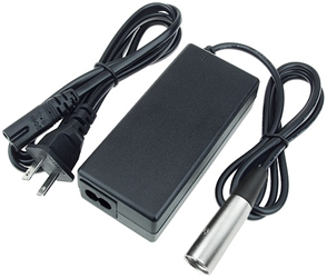 Battery Charger for 24 Volt LiFePO4 Batteries, 29.2V 2A Output, with 4-Pin XLR Plug, Pin 1 Positive, Pin 4 Negative 