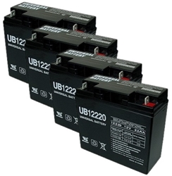 Four 12 Volt 22 Ah Batteries with USPS Priority Mail Flat-Rate Shipping (Price Includes $59.80 USPS Priority Mail Flat-Rate Shipping Fee) 