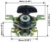 Heavy Duty Motor Reversing Switch with 12 AWG Wires and 6.3mm Connectors - SWT-715-W63C - With 6 Inch Wires