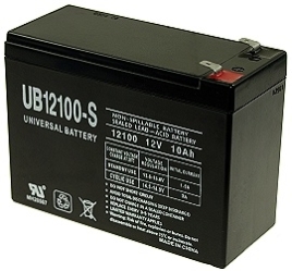 One Quantity 12 Volt 10 Ah Battery with 12 Month Warranty (Price Includes $19.60 USPS Priority Mail Flat-Rate Shipping Fee) 