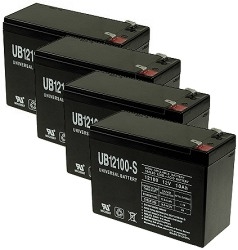 Four Quantity 12 Volt 10 Ah Batteries with 12 Month Warranty 