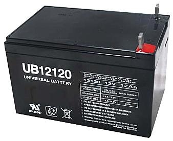 12 Volt 12 Ah Battery with Nut and Bolt Posts 