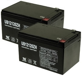 Two Quantity 12 Volt 12 Ah Batteries with 12 Month Warranty (Price Includes $14.95 USPS Priority Mail Flat-Rate Shipping Fee) 