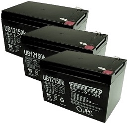 Three Extended Range Batteries with 12 Month Warranty for X-Treme X-560 and X-562 Scooter 