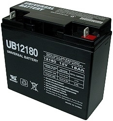 12 Volt 18 Ah Battery with Nut and Bolt Post Terminals, Includes 12 Month Warranty 
