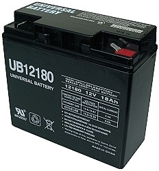 12 Volt 18 Ah Battery with 1/4" Tab Terminals, Includes 12 Month Warranty 