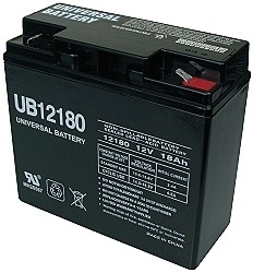 One Quantity 12 Volt 18 Ah Battery with USPS Priority Mail Flat-Rate Shipping (Price Includes $19.60 USPS Priority Mail Flat-Rate Shipping Fee) 