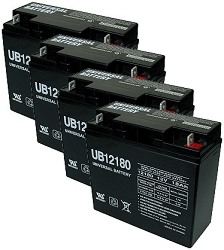Four Quantity 12 Volt 18Ah Batteries with 12 Month Warranty 