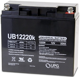 12 Volt 22 Ah Battery with Bolt Down Connectors, Includes 12 Month Warranty 