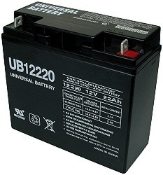 One Quantity 12 Volt 22 Ah Battery with USPS Priority Mail Flat-Rate Shipping (Price Includes $19.60 USPS Priority Mail Flat-Rate Shipping Fee) 