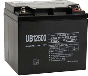 12 Volt 50 Ah Electric Scooter Battery with Internal Thread Posts and 12 Month Warranty 