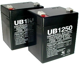 Two Quantity 12 Volt 5 Ah Batteries with 12 Month Warranty (Price Includes $14.95 USPS Priority Mail Flat-Rate Shipping Fee) 