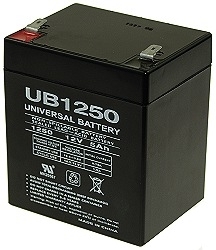 Six Quantity 12 Volt 5 Ah Batteries with 12 Month Warranty (Price Includes $18.95 USPS Priority Mail Flat-Rate Shipping Fee) 