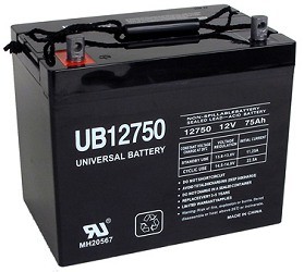 12 Volt 75 Ah Electric Scooter Battery with 12 Month Warranty 