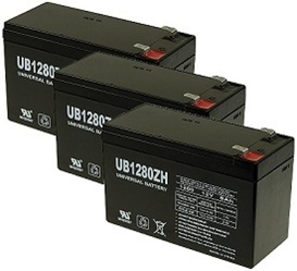 Three Quantity 12 Volt 8 Ah Batteries with 12 Month Warranty 