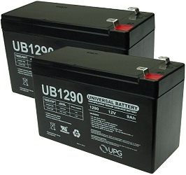 Two Quantity 12 Volt 9 Ah Batteries with 12 Month Warranty (Price Includes $14.95 USPS Priority Mail Flat-Rate Shipping Fee) 