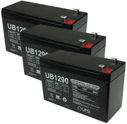 Three Quantity 12 Volt 9 Ah Batteries with 12 Month Warranty (Price Includes $14.95 USPS Priority Mail Flat-Rate Shipping Fee) 