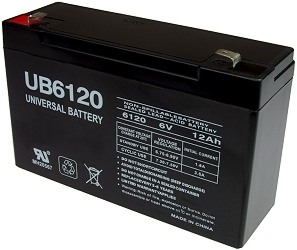 One Quantity 6 Volt 12 Ah Battery with 12 Month Warranty (Price Includes $6.95 USPS Priority Mail Flat-Rate Shipping Fee) 