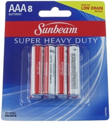 Package of 8 Super Heavy Duty AAA Batteries 