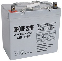 12 Volt 60Ah Electric Scooter Battery with 12 Month Replacement Warranty, 22NF/GEL 