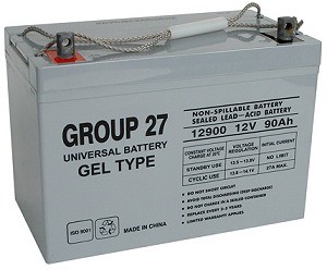 12 Volt 90Ah Electric Scooter Battery with 12 Month Replacement Warranty, UB27/GEL 