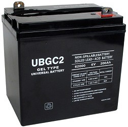 6 Volt 200Ah Electric Golf Cart Battery with 12 Month Replacement Warranty, UB-GC2 