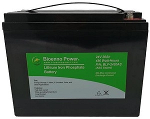 24 Volt 20Ah LiFePO4 Electric Scooter or Bike Battery 