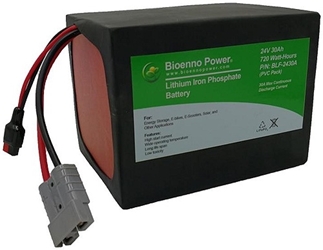 24 Volt 30Ah LiFePO4 Electric Scooter or Bike Battery 
