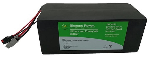 24 Volt 40Ah LiFePO4 Electric Scooter or Bike Battery 