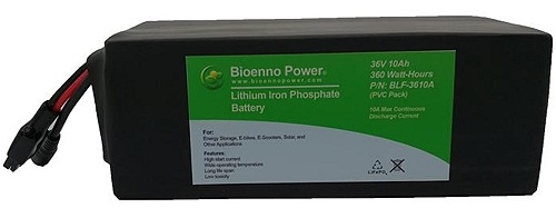 36 Volt 10Ah LiFePO4 Electric Scooter or Bike Battery 