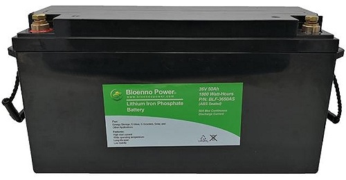 36 Volt 50Ah LiFePO4 Electric Scooter or Bike Battery 