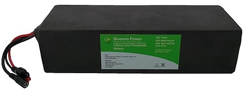 48 Volt 10Ah LiFePO4 Electric Scooter or Bike Battery 
