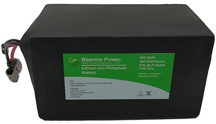 48 Volt 20Ah LiFePO4 Electric Scooter or Bike Battery 