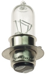 48V 18W/18W Dual Contact Dual Filament Headlight Bulb with Flanged Base 