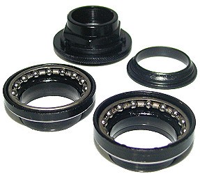 1-5/8" OD Headset Cup and Bearing Set, Black 