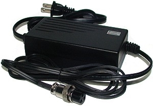 24 Volt 1 Amp Automatic Battery Charger with 3-Port Inline Plug 
